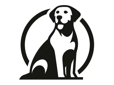 Labrador Silhouette Logo Template
