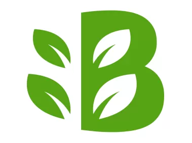 Leaves and Letter B Logo Template
