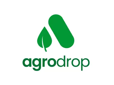 Letter A and Leaf AgroDrop Logo Template