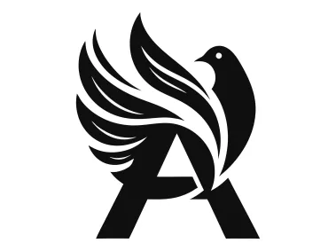 Letter A Dove Logo Template
