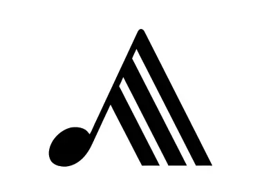 Letter A Musical Note Logo Template