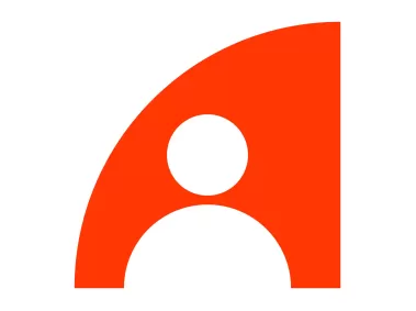 Letter A with Person Figure Logo Template