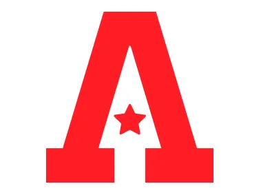 Letter A with Star Logo Template