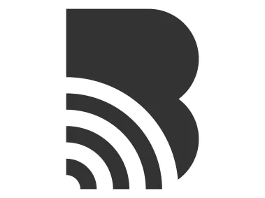 Letter B Shape WIFI Style Logo Template