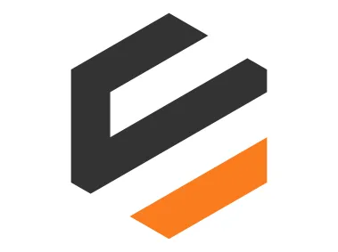 Letter E in Hexagon Shape Logo Template