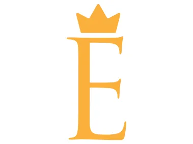 Letter E with Crown Logo Template