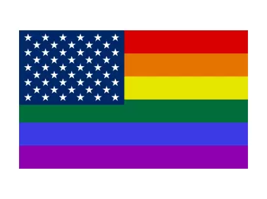 LGBT USA Flag Cropped Logo