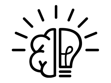 Light Bulb and Brain Logo Template