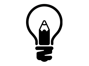 Lightbulb and Pen Logo Template