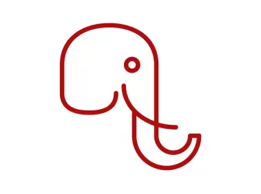 Line Elephant Logo Template