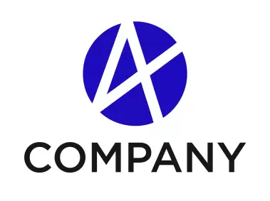 Line Letter A Round Logo Template