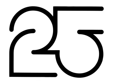 Linear 25 Number Logo Template