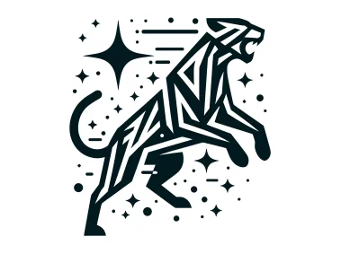 Linear Black Jaguar Logo Template