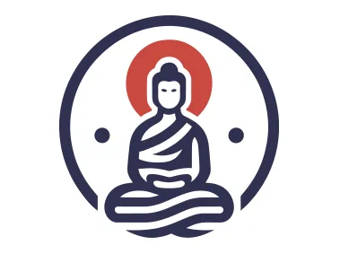 Linear Buddha Icon Logo Template