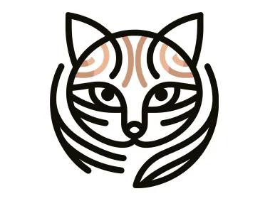Linear Cat Logo Template