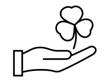 Linear Clover in Hand Logo Template