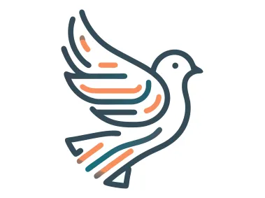 Linear Colored Dove Logo Template