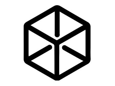 Linear Cube Hexagon Shape Logo Template