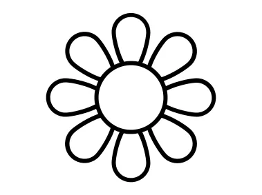 Linear Daisy Flower Icon