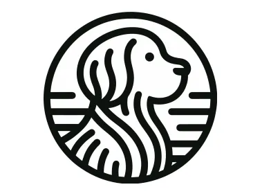 Linear Dog Design Logo Template