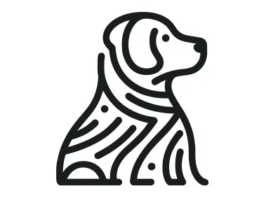 Linear Dog Design Logo Template