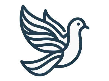 Linear Dove Pigeon Bird Logo Template