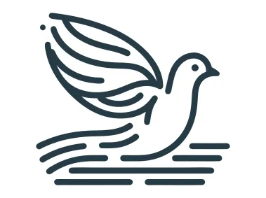 Linear Dove Shape Logo Template