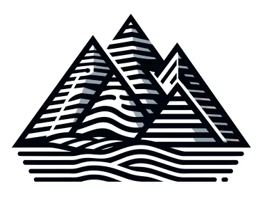 Linear Egyptian Pyramids Logo Template