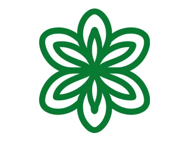 Linear Green Flower Logo Template
