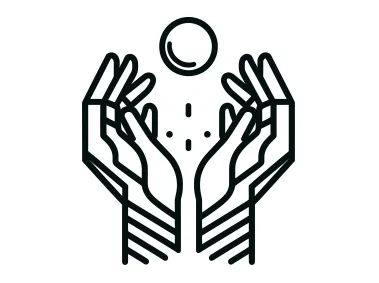 Linear Hands Logo Template