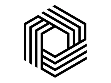 Linear Hexagon Shape Logo Template