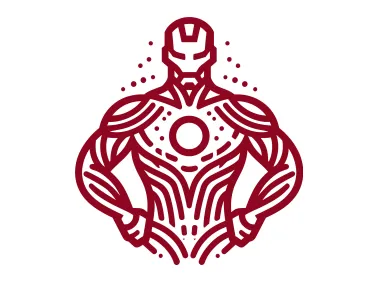 Linear Ironman Logo Template