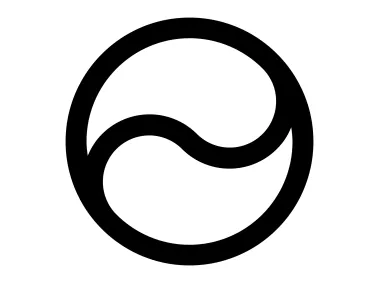 Linear Minimalist Ying Yang Shape Logo Template