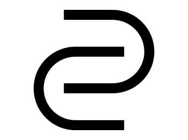 Linear Number Two Shape Logo Template