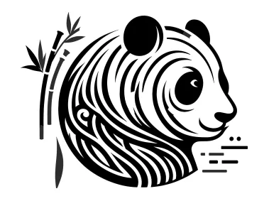 Linear PAnda with Bambu Tree Logo Template