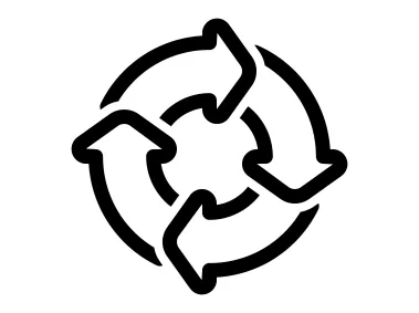 Linear Recycle Spinning Arrows Logo Template