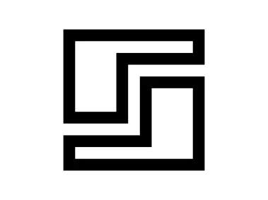 Linear S Letter Shape Logo Template