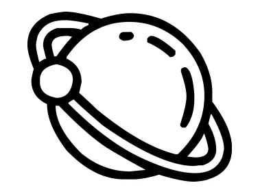 Linear Saturn Logo Template