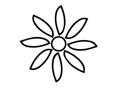 Linear Simple Black Flower Logo Template