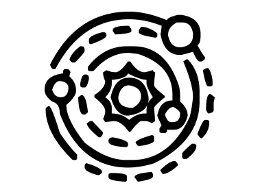 Linear Solar System Logo Template