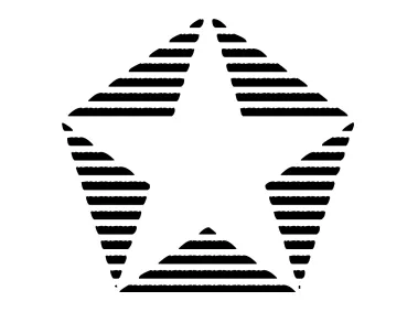Linear Star in Pentagon Logo Template
