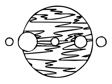 Linear Sun and Planets Logo Template