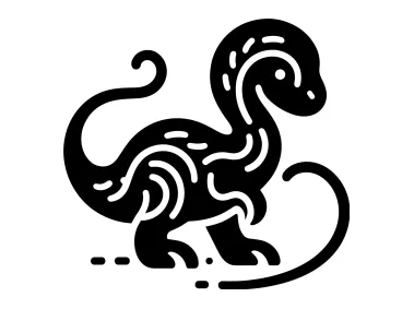 Linear Vector Dinosaur Logo Template