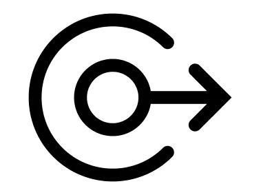 Logout Cancel Circle Shape Logo Template