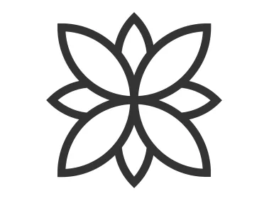 Lotus Flower Geometric Shape Logo Template