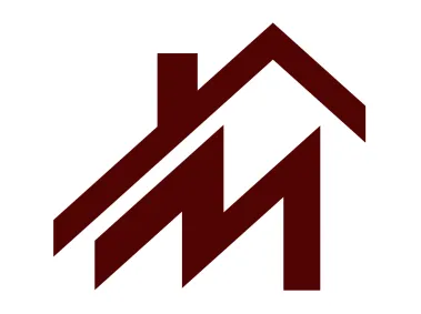 M Letter House Logo Template