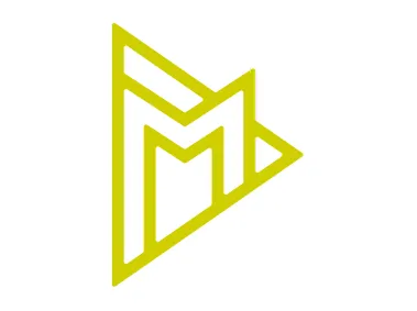 M Letter in Arrow Logo Template