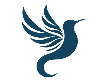 Majestic Dark Hummingbird Vector Logo Template