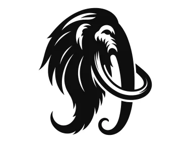 Majestic Mammoth Silhouette Logo Template