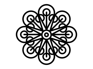 Mandala Flower Shape Design Logo Template